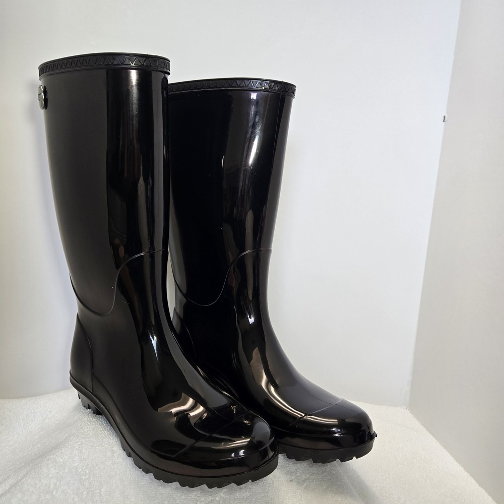 UGG Women Shaye Waterproof Pull On Rain Boots Sz 8 M US Purple Made In USA Tall